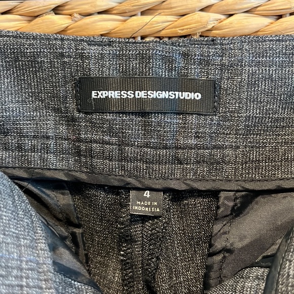 Express Mid-Rise Plaid Capri Dress Pant Trouser, 4 - Picture 8 of 9